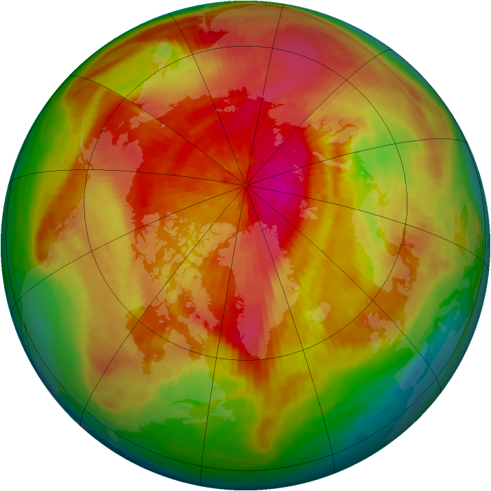 Arctic ozone map for 26 March 1988